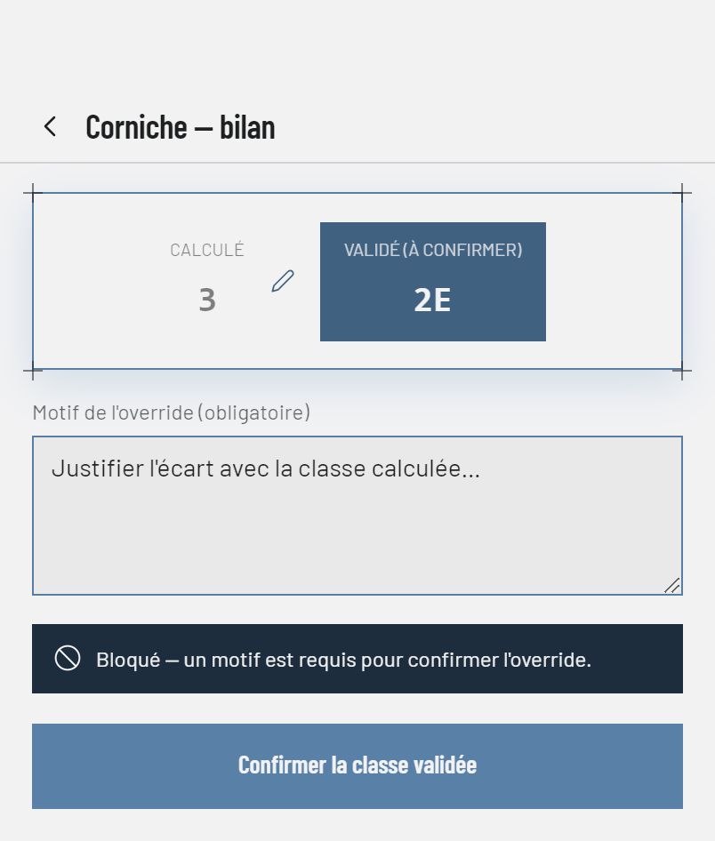 Bilan de partie, ajustement expert
